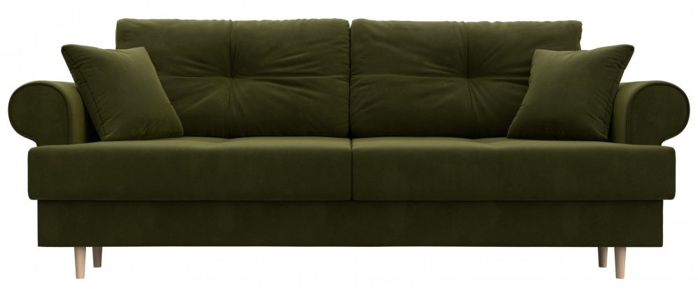 Диван Сплин микровельвет зеленый