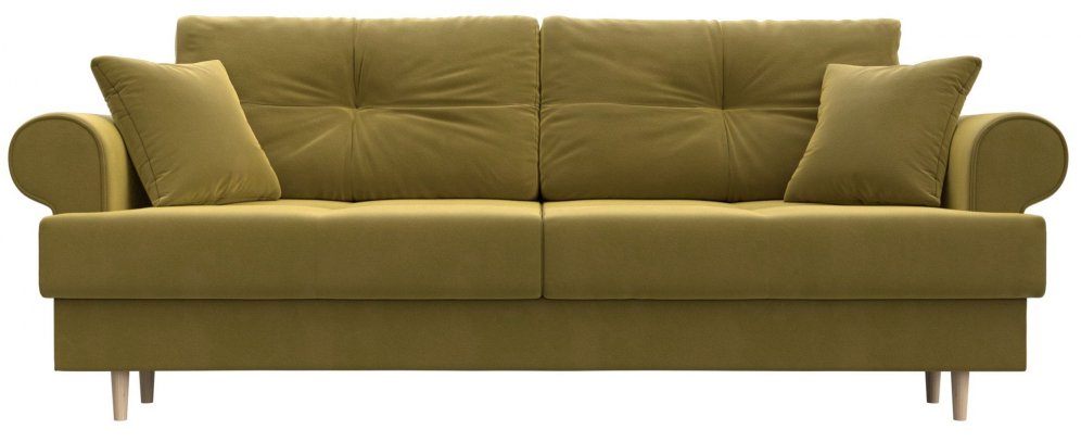 Диван Сплин микровельвет желтый