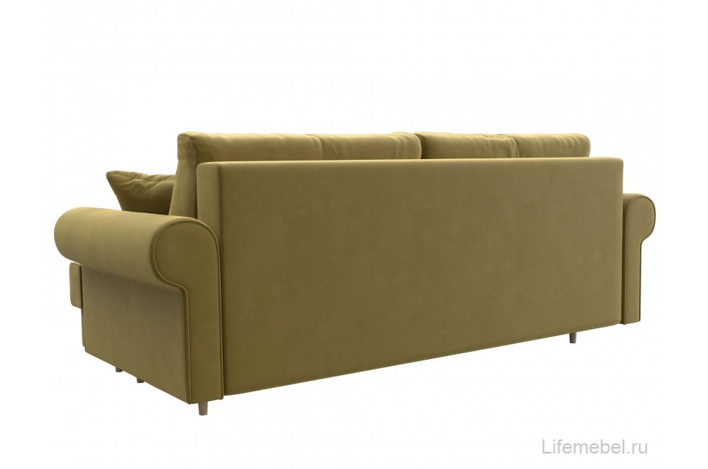 Диван Сплин микровельвет желтый