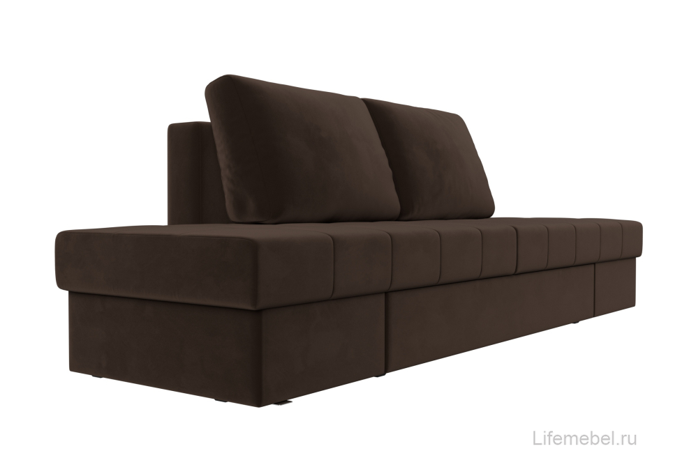 Диван Сплит микровельвет коричневый
