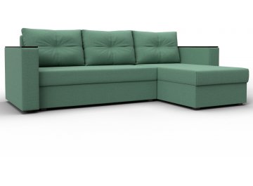 Диван угловой Дельта-Прайм Б/С амур 11 зеленый
