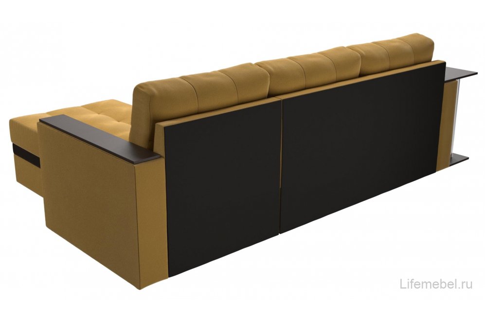 Диван угловой Атланта М правый желтый микровельвет