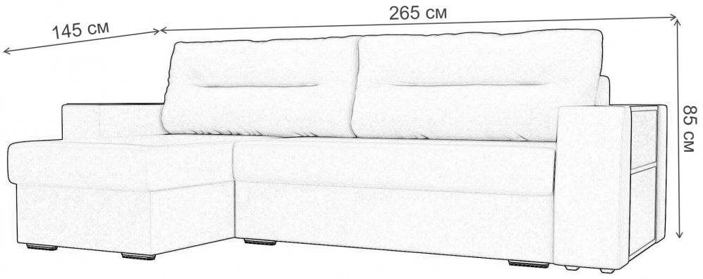 Диван угловой Эридан левый зеленый велюр