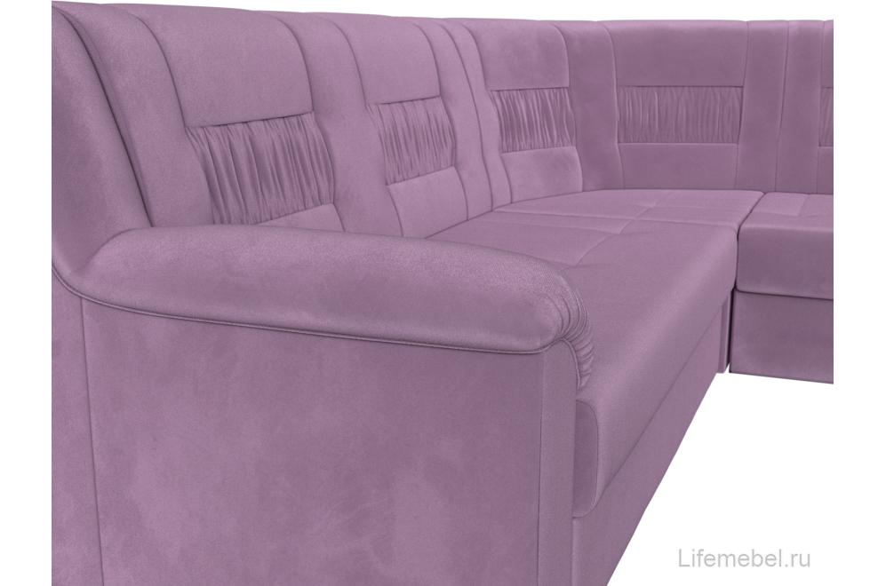 Диван угловой Терра-М правый сиреневый микровельвет