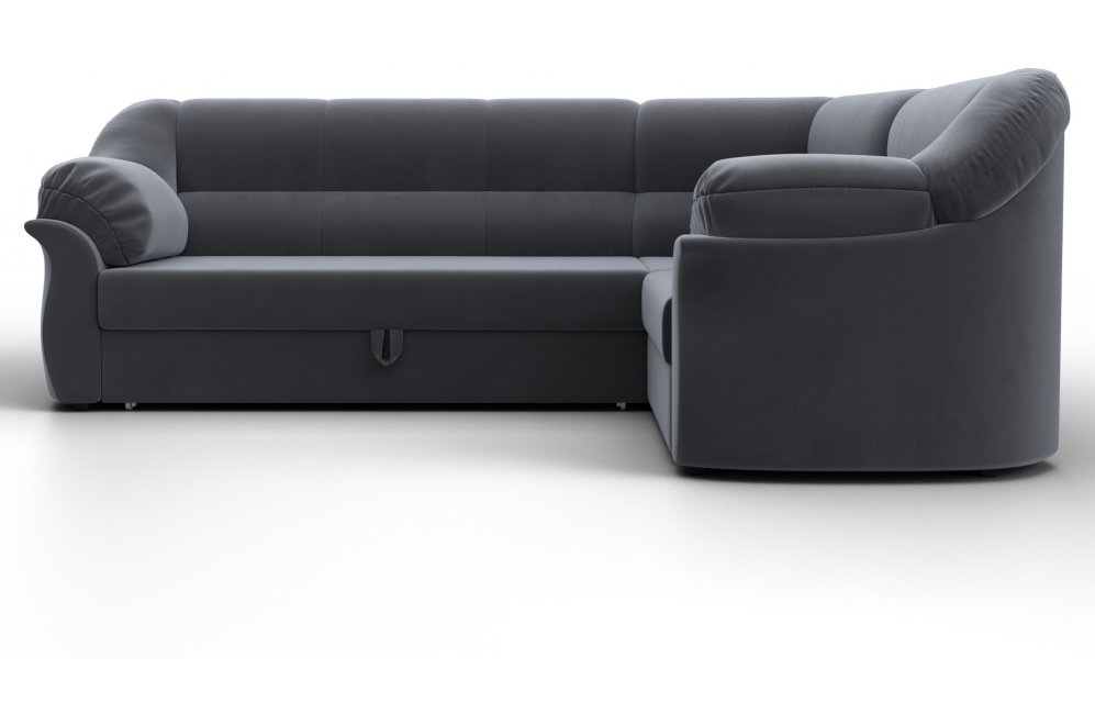 Диван угловой Эллада правый серый велюр