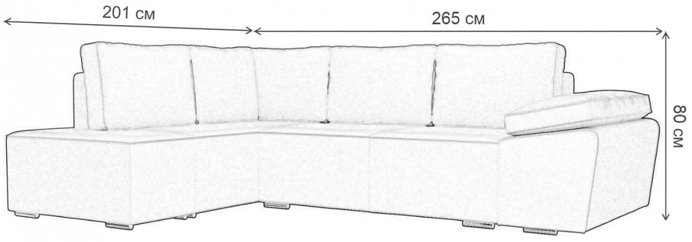 Диван угловой Хьюго левый черная / белая / коричневая экокожа