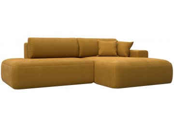 Диван угловой Лига-036 НПБ Модерн brut 10 желтый