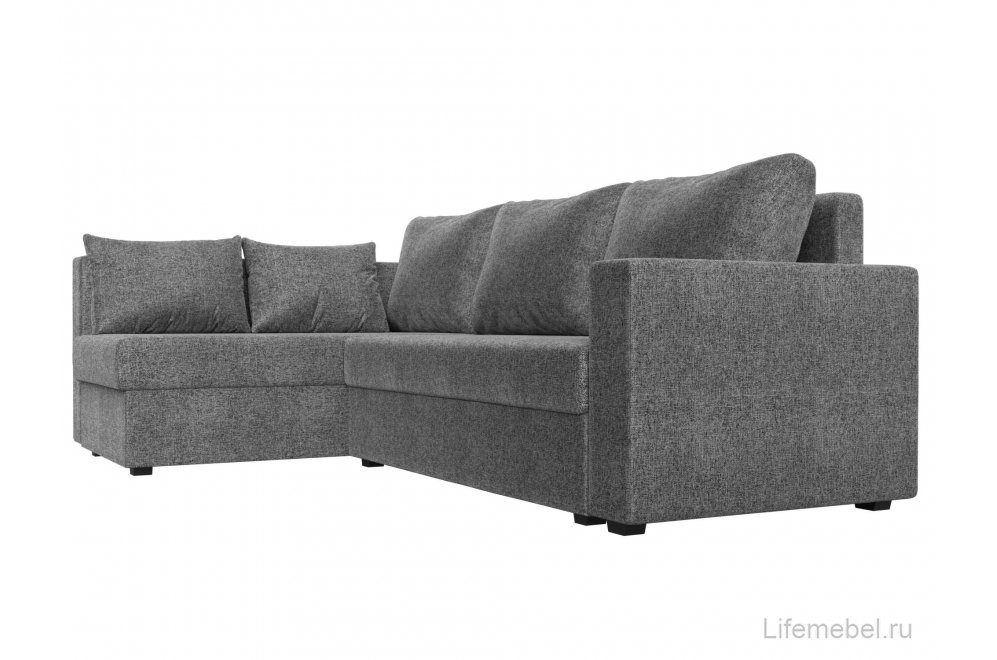 Диван угловой Ривер-Нова левый серая рогожка