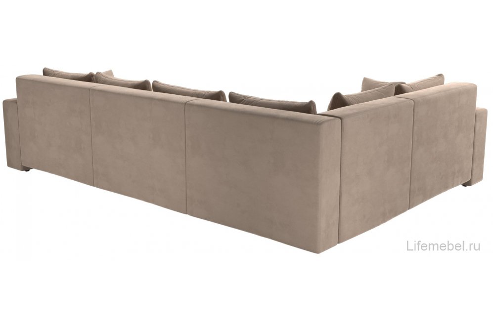 Диван угловой Тоскана Long левый велюр бежевый