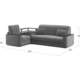 Диван угловой Moon Family №018 / 91Лн+Н30С Lux v1+(1)65Пн 004691 левый