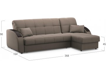 Диван-аккордеон Moon Family 109 268 см с независимым пружинным блоком Н30С Lux v1+7Я н+(2)65 н 004803 бежевый