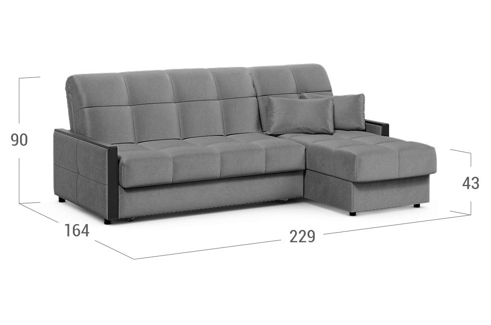 Диван угловой Moon Family 125 / Н30 Lux v1+7Я н+(2)65 н 004849 велюр зеленый 36-198