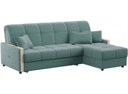 Диван угловой Moon Мадрид 125 Н30 Lux v1+7Я н+(2)65 н 004849 велюр зеленый 36-198