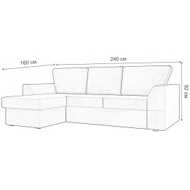 Диван угловой Женева-Арт левый