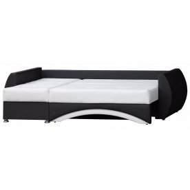 Диван угловой Сатурн левый экокожа вайт / блек