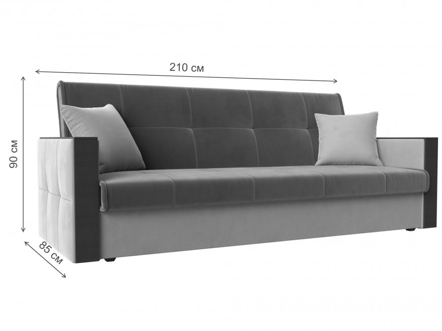 Диван книжка Валенсия микровельвет бежевый