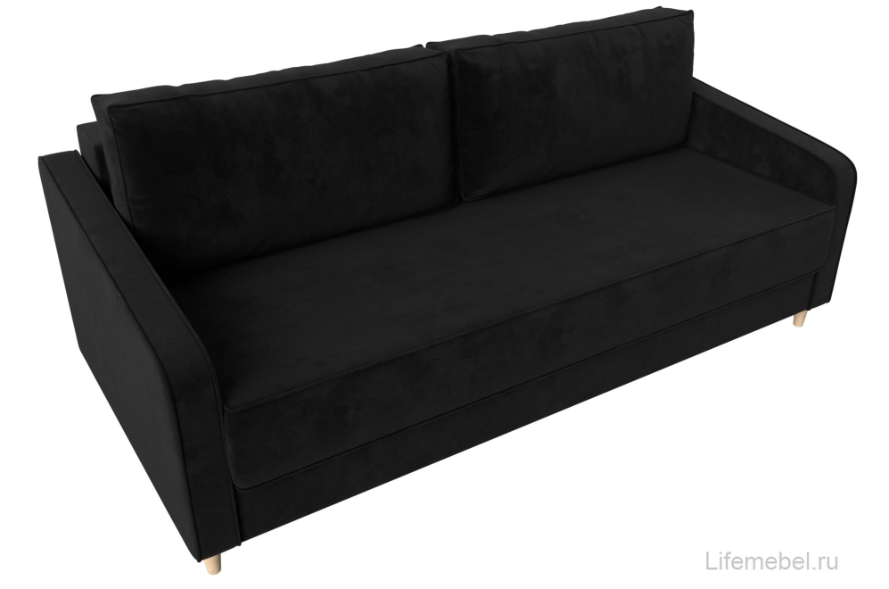 Диван Варшава черный велюр