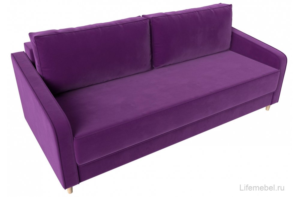 Диван Варшава фиолетовый микровельвет