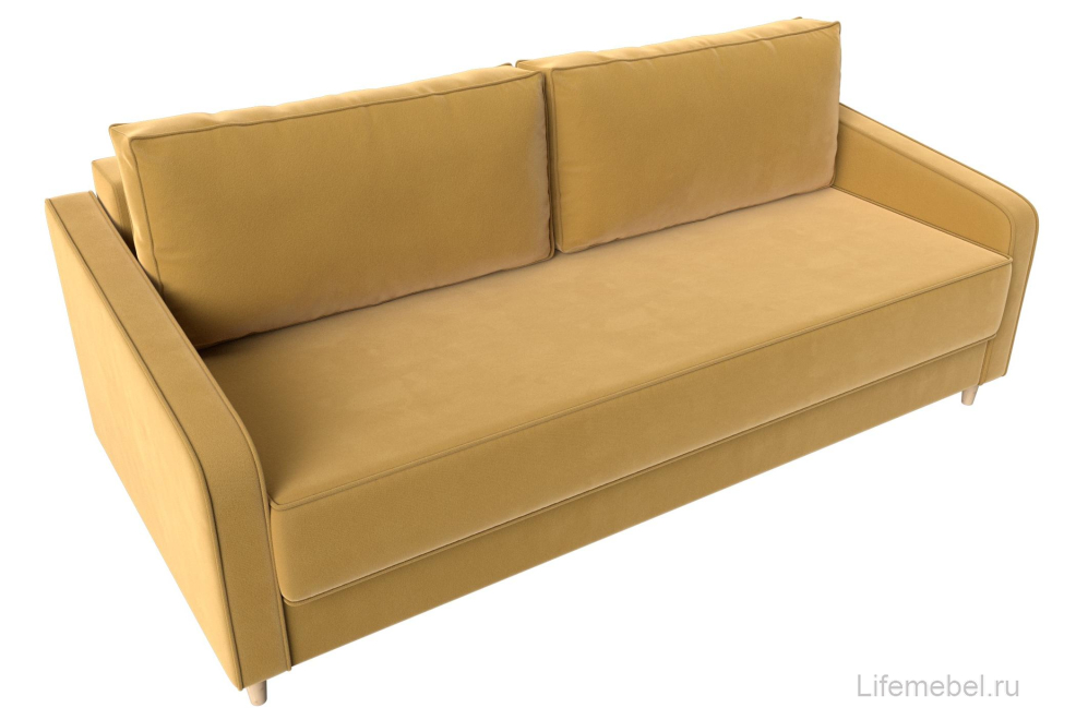 Диван Варшава желтый микровельвет