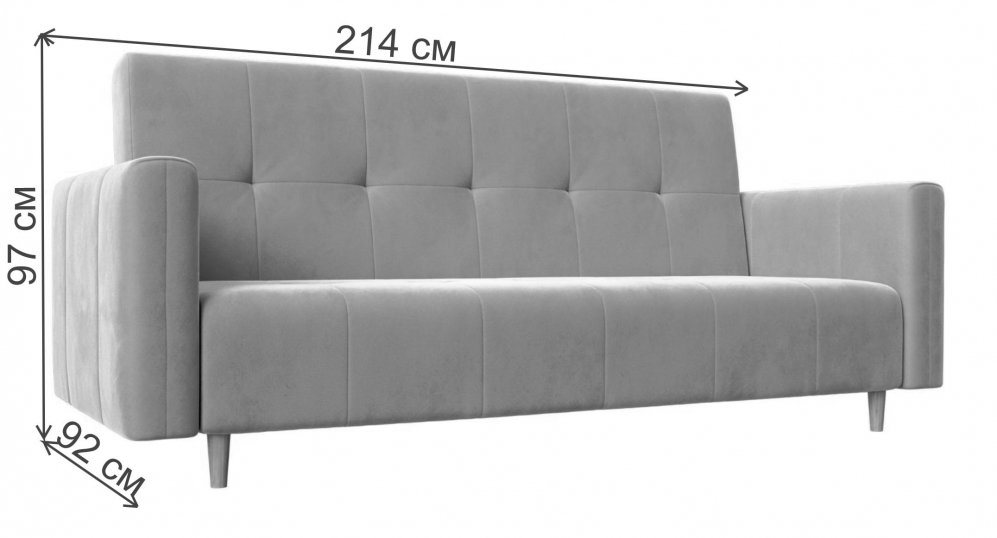 Диван Вест коричневая рогожка