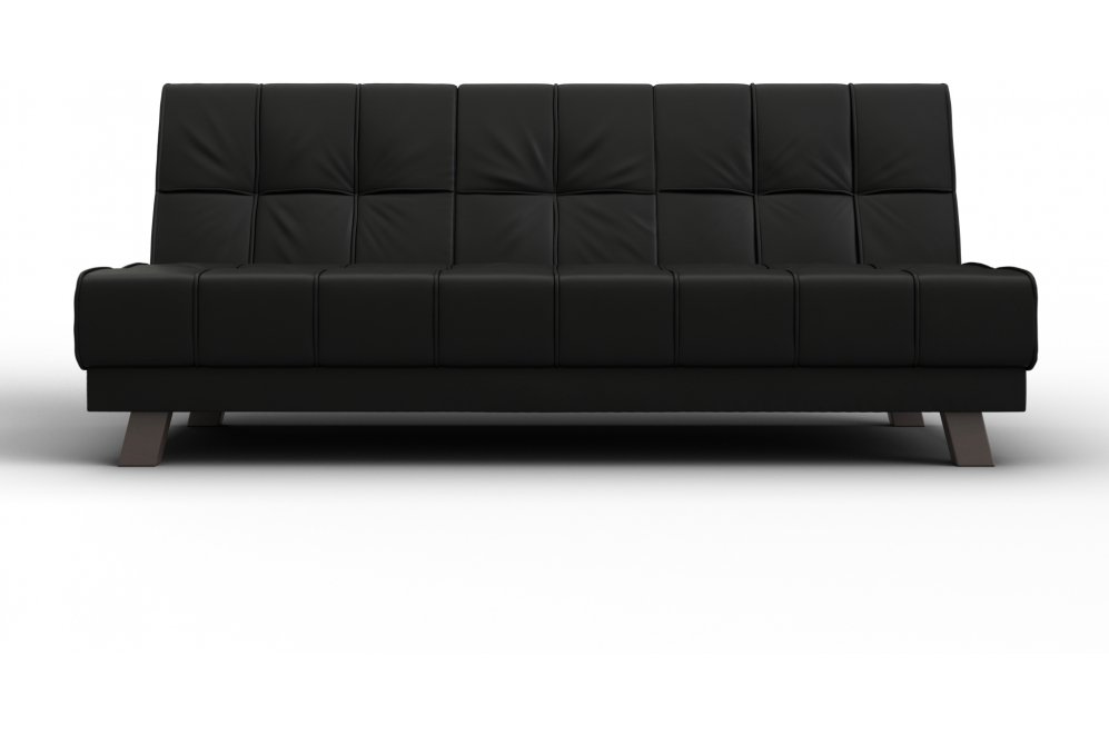 Диван Альта-Арт эко кожа черный прямой