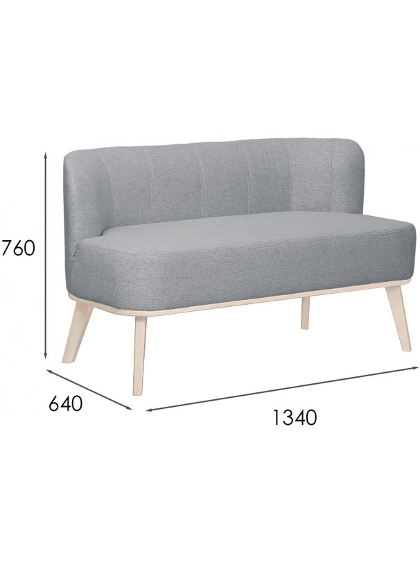 Диван Жирон светло-серый