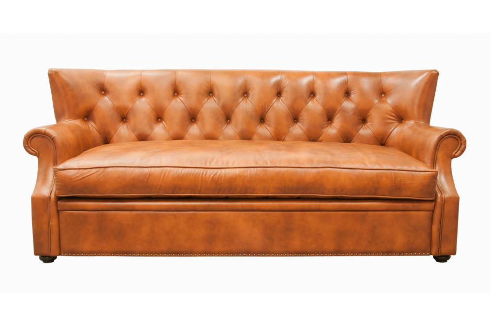 Кожаный диван Tesco brown