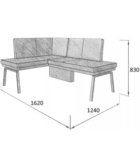 Диван Brave 120-158 L левый