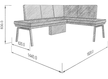 Диван Brave 178-140 R правый