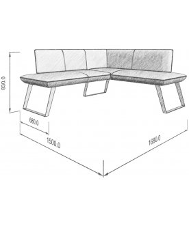 Диван Cosmo 158-140 R правый