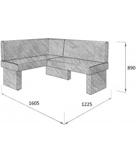 Диван Ratio 120-158 L левый