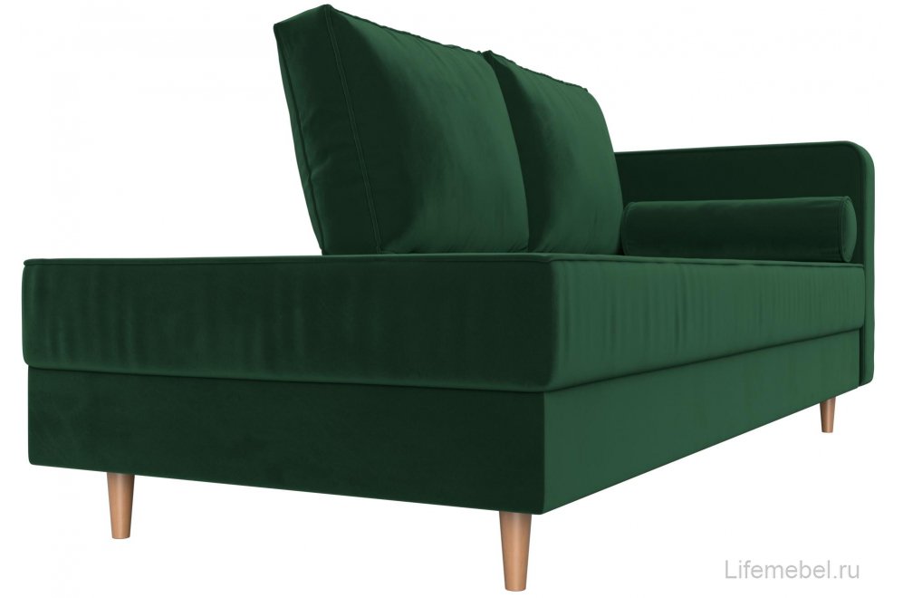 Кушетка Тайра велюр зеленый правый