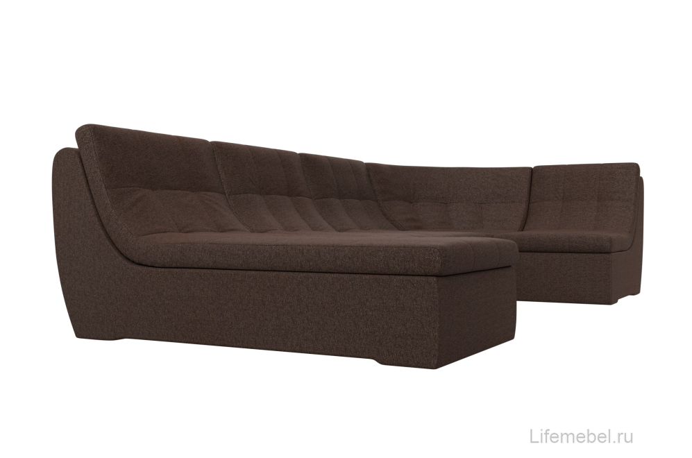 Диван модульный Эверест коричневая рогожка