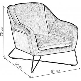 Кресло 101MR-AR2976KRES-BEG/ZOL