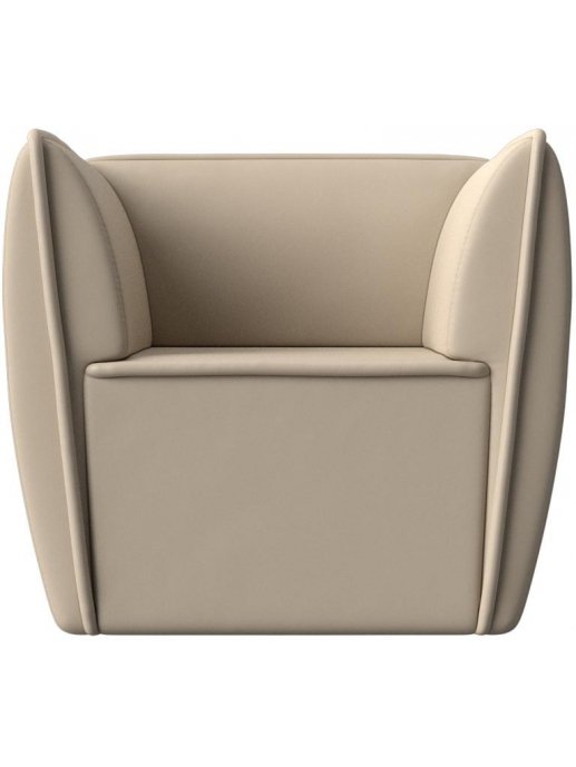 Кресло Бергамо бежевая экокожа