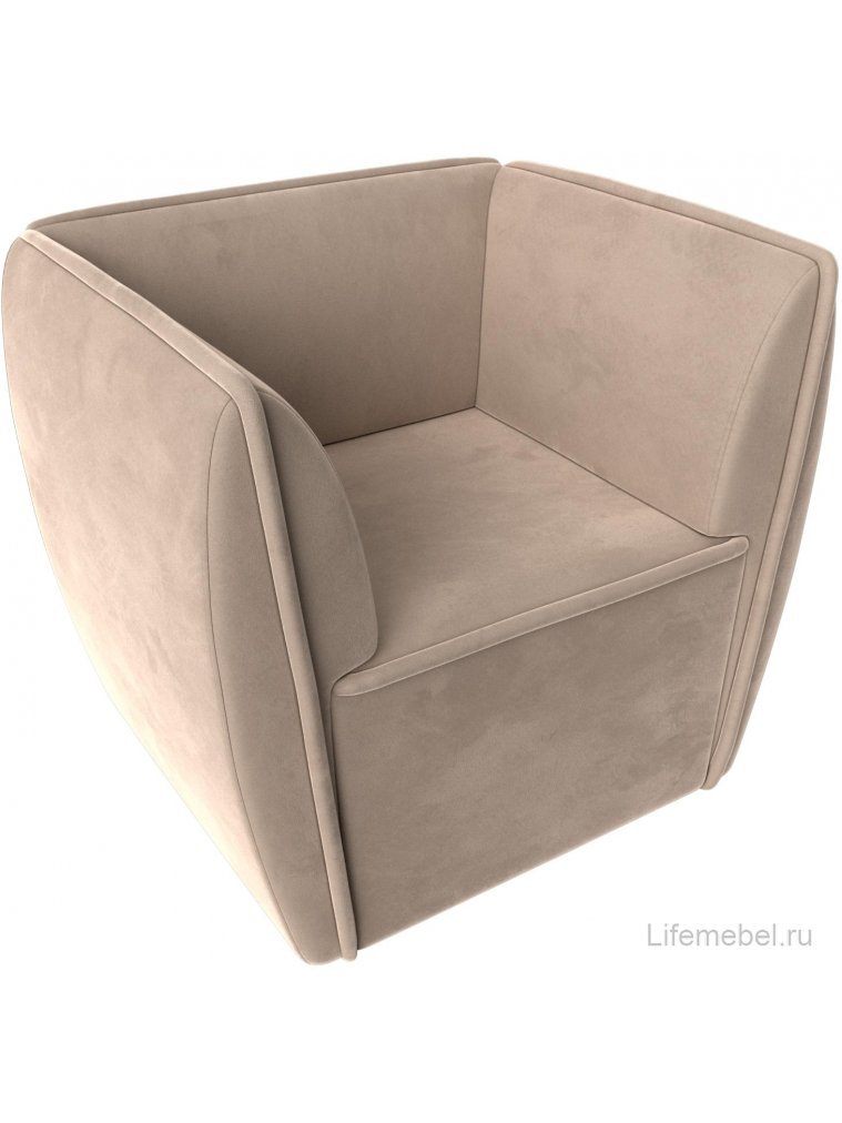 Кресло Бергамо бежевый велюр