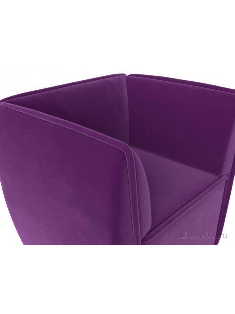 Кресло Бергамо фиолетовый микровельвет
