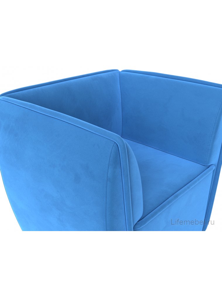 Кресло Бергамо голубой велюр