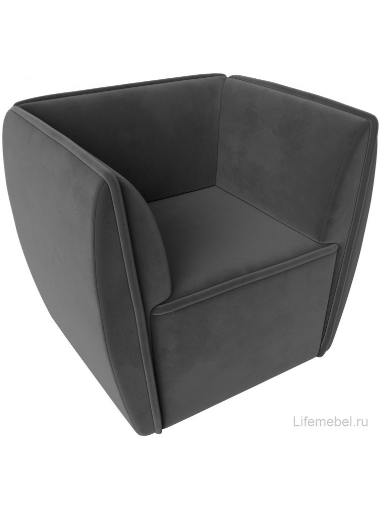 Кресло Бергамо серый велюр