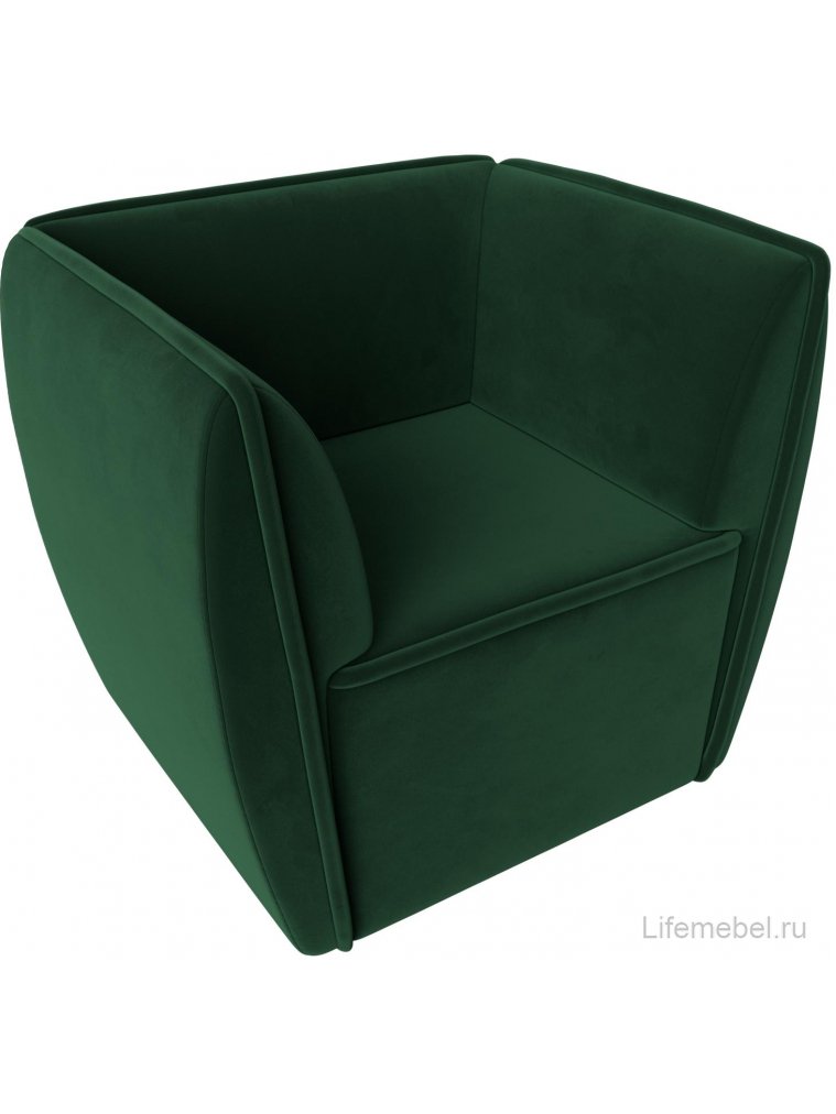 Кресло Бергамо зеленый велюр