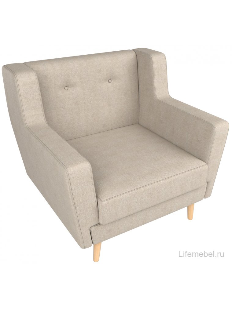 Кресло Брайтон бежевая рогожка