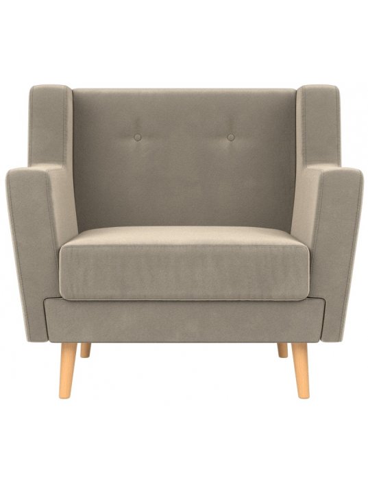 Кресло Брайтон бежевый микровельвет