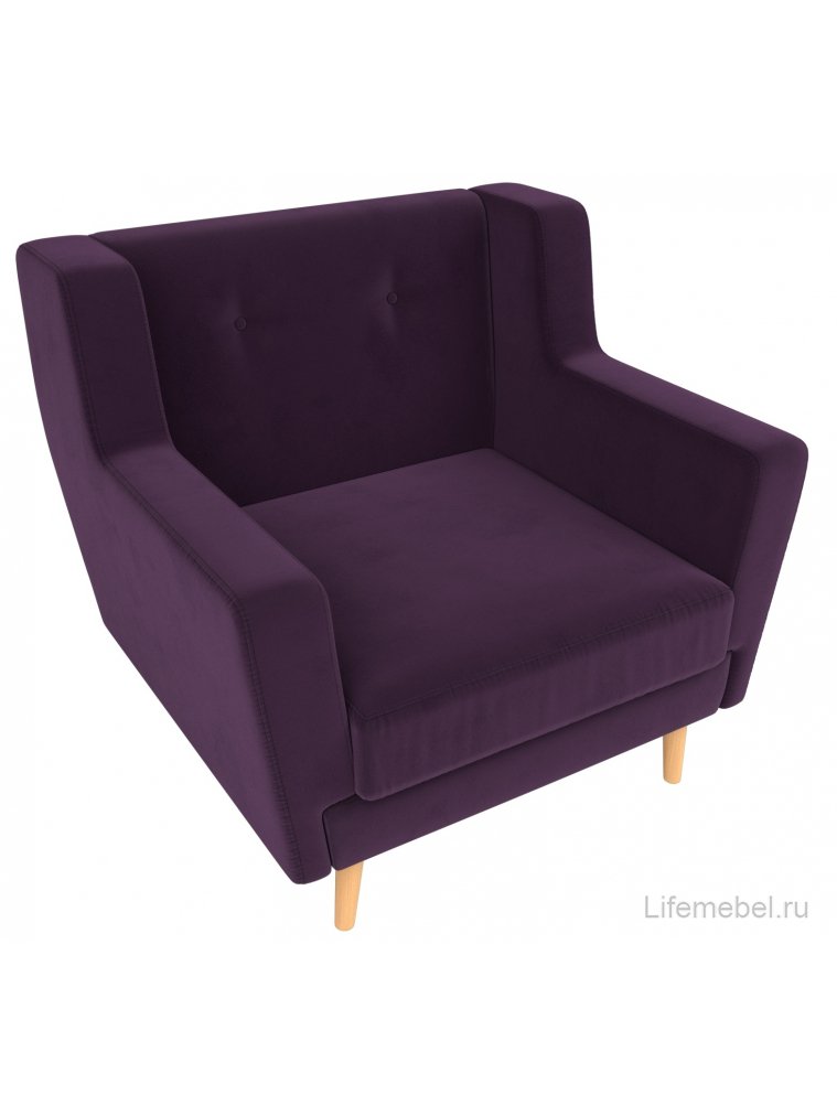 Кресло Брайтон фиолетовый велюр