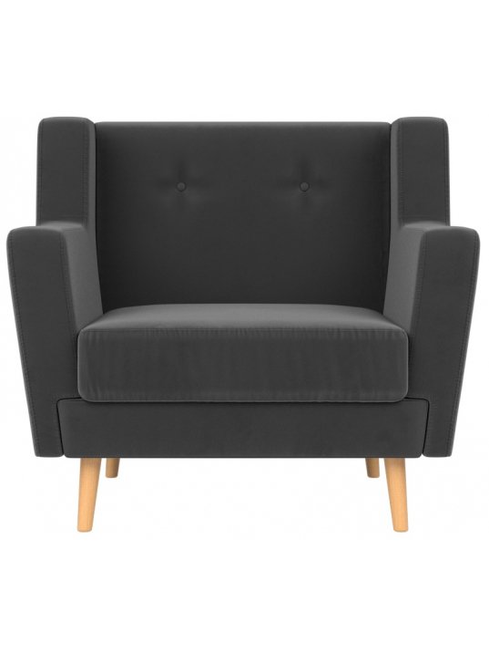 Кресло Брайтон серый велюр