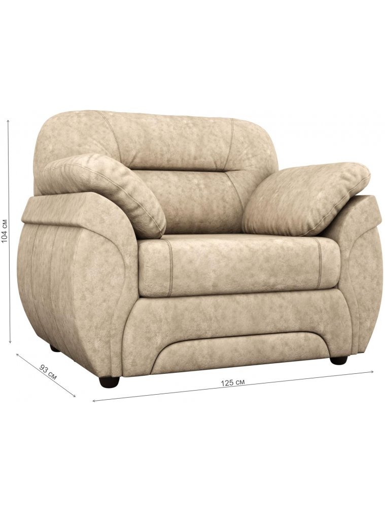 Кресло Бруклин велюр бежевый