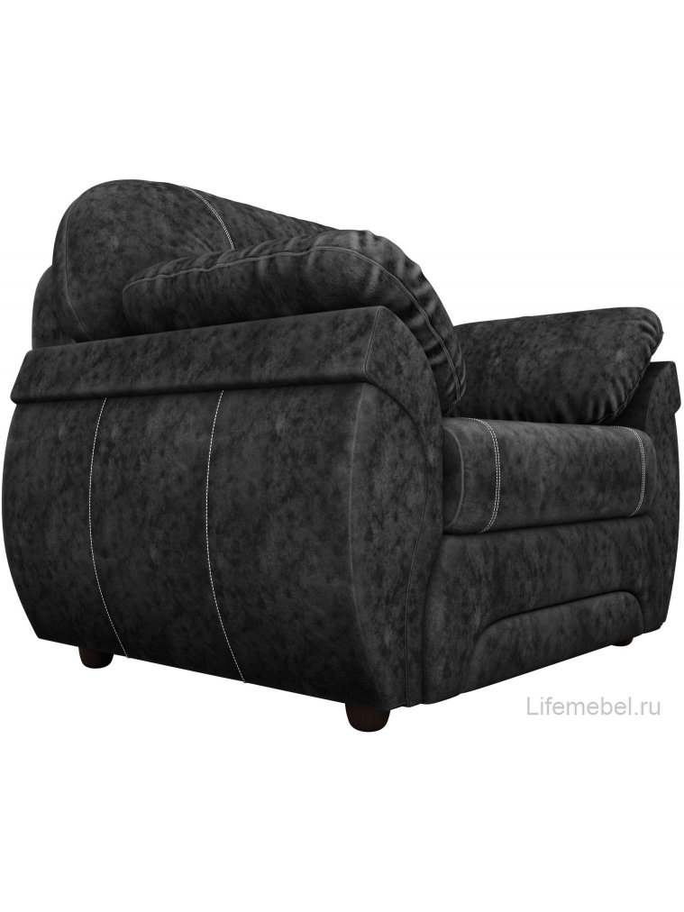 Кресло Бруклин велюр черный