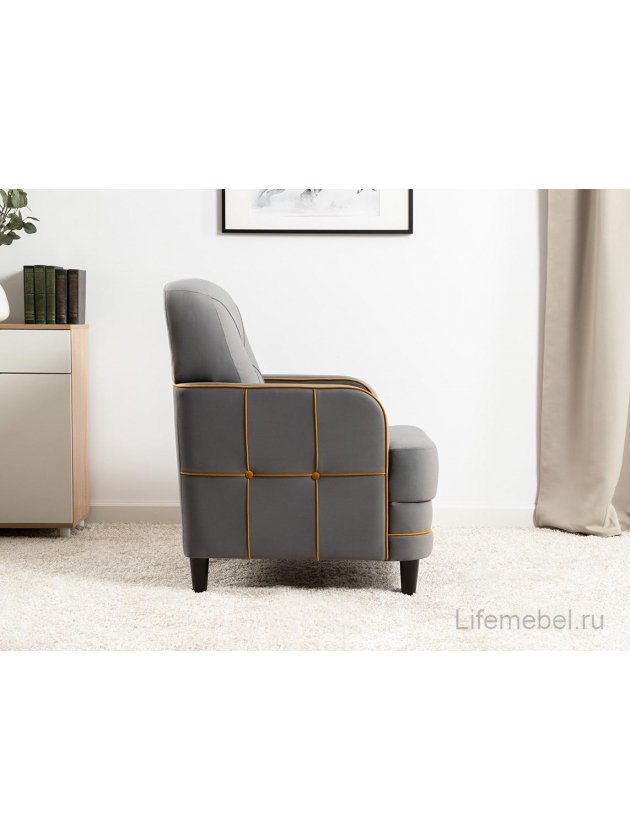 Кресло Черри Н ТК 287 irida 21 / эвита умбер горчичный 109