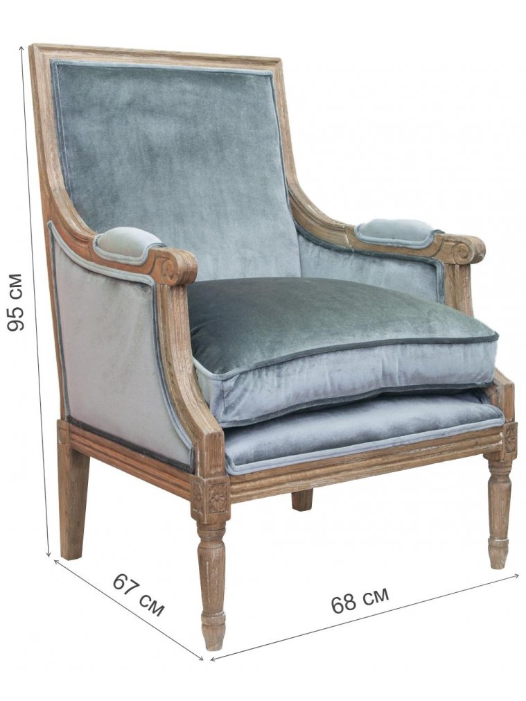 Кресло Coolman CH-811-GG grey velvet