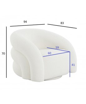 Кресло DY-KRES-117 BEL поворотное