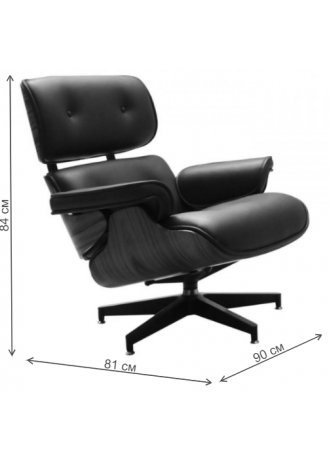 Кресло Eames Lounge chair черный оттоманка Eames Lounge chair черная